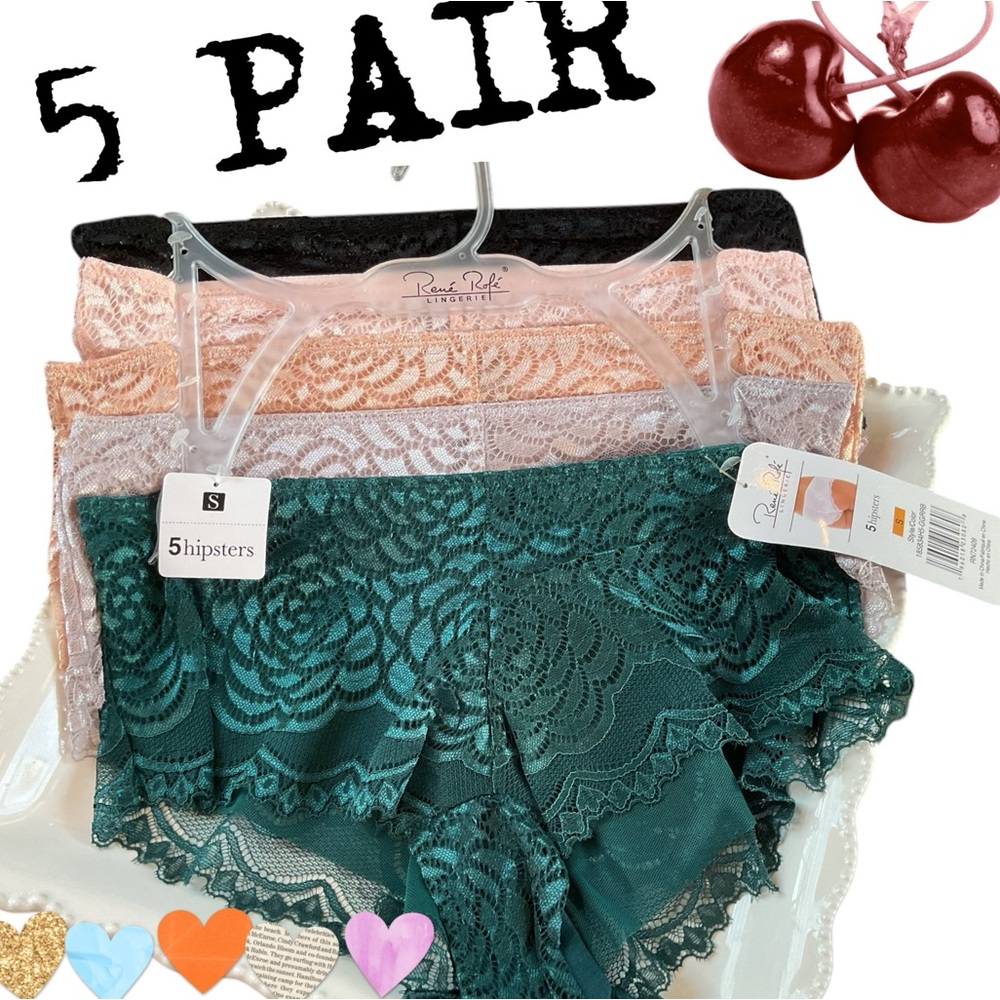 🌸 5 Piece Hipsters Lace